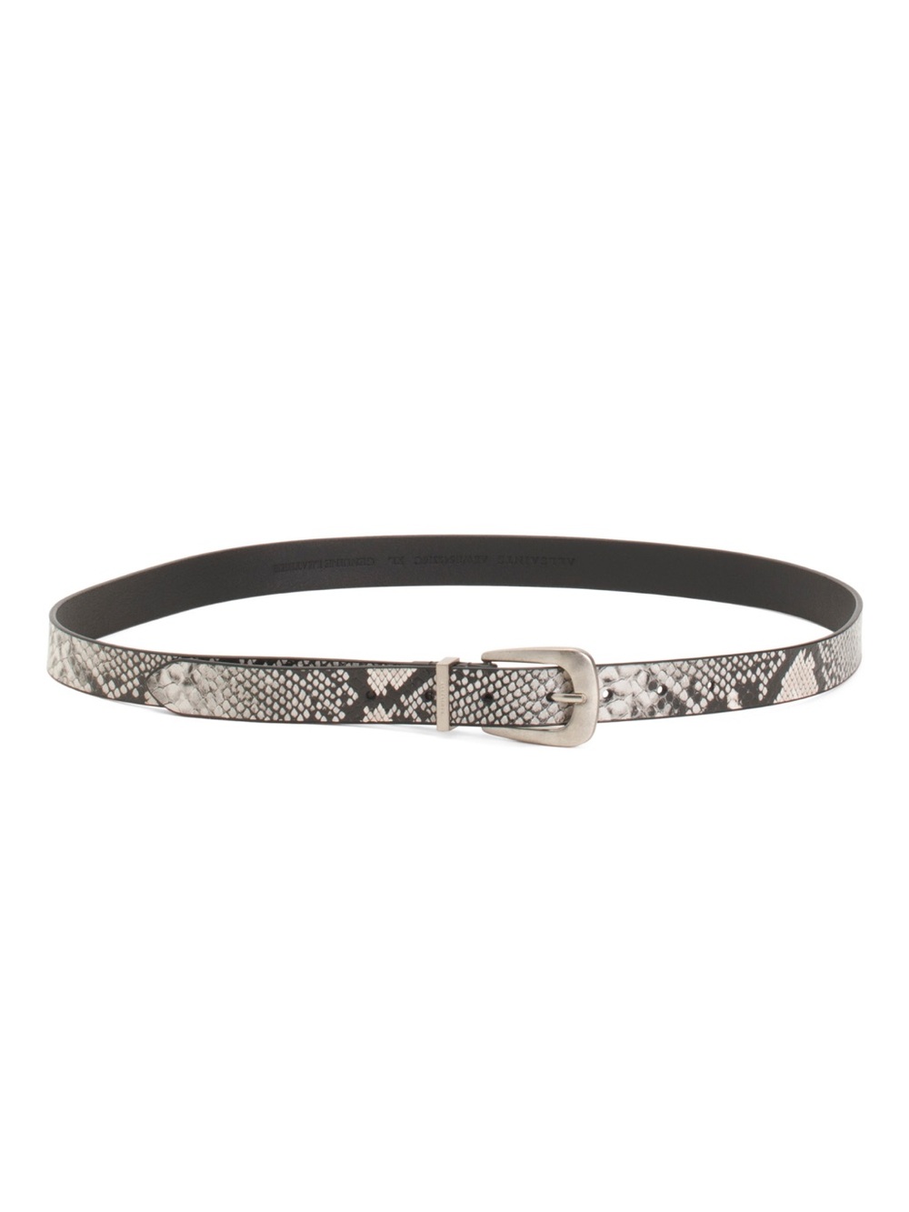 AllSaints Leather Snake-Print Belt